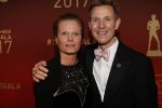 Amsterdam 19 december 2017 
Sportgala in de Rai. Sportman en sportvrouw van het jaar verkiezing.Jochem Uytdehaage en partner Danielle Mouissie