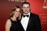 Amsterdam 19 december 2017 
Sportgala in de Rai. Sportman en sportvrouw van het jaar verkiezing. Mark Huizinga en partner Leonie van de Graaf