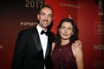Amsterdam 19 december 2017 
Sportgala in de Rai. Sportman en sportvrouw van het jaar verkiezing. Peter Blange met partner