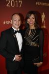 Amsterdam 19 december 2017 
Sportgala in de Rai. Sportman en sportvrouw van het jaar verkiezing. Turner Yuri van Gelder en partner Katarina Leal