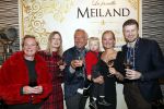 Noordwijk 13 decemnber 2019
Martien Meiland, moeder Erica, dochter Maxime, kleindochter Claire en dochter Montana tijdens de presentatie van de nieuwe wijncollectie van de familie Meiland. De bekende tv-familie brengt drie wijnen uit, onder de naam La Famille Meiland
