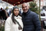 Amsterdam 14 december 2019
Joelle Gullit met haar vader Ruud Gullit en stiefbroer Nigel  op de cornelis schuytstraat