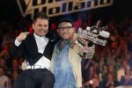 Ede 21 januari 2011
Finale van TVOH The voice of Holland in Ede gepresenteerd door Wendy v Dijk en Martijn Krabbe. Ben Saunders wint uiteindelijk. Ben met dochter en Roel v Velsen
Peter Smulders bv