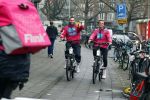 Amsterdam 23 december 2021
Dave Roelvink en een colega als fietskoerier voor Flink in Amsterdam zuid.