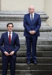 Den haag 10 januari 2022
Balkonscene nieuwe kabinet op paleis Noordeinde.
Koning Willem Alexander Mark Rutte Wopke Hoekstra Hugo de Jonge Kasja ollongren Liesje Schreinemacher Franc Weerwind Dilan Yesilgoz Hanke Bruins Robbert Dijkgraaf Dennis Wiersma Mark Harbers Micky Adriaansens Rob Jetten Henk Staghouwer Christianne v d Wal Karien v Gennip Carola Schouten Ernst Kuipers en Conny Helder .