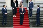 Den haag 10 januari 2022
Balkonscene nieuwe kabinet op paleis Noordeinde.
Koning Willem Alexander Mark Rutte Wopke Hoekstra Hugo de Jonge Kasja ollongren Liesje Schreinemacher Franc Weerwind Dilan Yesilgoz Hanke Bruins Robbert Dijkgraaf Dennis Wiersma Mark Harbers Micky Adriaansens Rob Jetten Henk Staghouwer Christianne v d Wal Karien v Gennip Carola Schouten Ernst Kuipers en Conny Helder .