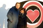 Amsterdam 21 december 2021
Robert ten Brink en zijn vrouw bij opnames all you need is love op museumplein.