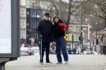 Amsterdam 8 januari 2022
Theo Heuft met zijn partner Monique  op straat in Amsterdam zuid