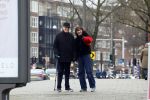 Amsterdam 8 januari 2022
Theo Heuft met zijn partner Monique  op straat in Amsterdam zuid