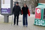 Amsterdam 8 januari 2022
Theo Heuft met zijn partner Monique  op straat in Amsterdam zuid