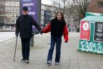 Amsterdam 8 januari 2022
Theo Heuft met zijn partner Monique  op straat in Amsterdam zuid
