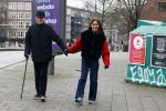 Amsterdam 8 januari 2022
Theo Heuft met zijn partner Monique  op straat in Amsterdam zuid