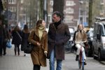 Amsterdam 6 april 2022
Erik Dijkstra met (een) vriendin op straat in Amsterdam zuid.