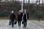Amsterdam 22 december 2022
Jelle Brandt Corstius op weg naar de rechtbank voor rechtszaak met Gijs v Dam