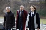 Amsterdam 22 december 2022
Jelle Brandt Corstius op weg naar de rechtbank voor rechtszaak met Gijs v Dam