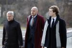 Amsterdam 22 december 2022
Jelle Brandt Corstius op weg naar de rechtbank voor rechtszaak met Gijs v Dam
