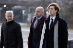 Amsterdam 22 december 2022
Jelle Brandt Corstius op weg naar de rechtbank voor rechtszaak met Gijs v Dam