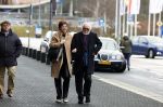 Hilversum 29 december 2022
Bij Beeld en Geluid op het mediapark  konden mensen afscheid nemen van Han Peekel . Martine v Os met haar man