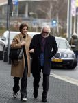 Hilversum 29 december 2022
Bij Beeld en Geluid op het mediapark  konden mensen afscheid nemen van Han Peekel . Martine v Os met haar man
