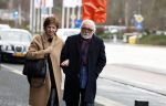 Hilversum 29 december 2022
Bij Beeld en Geluid op het mediapark  konden mensen afscheid nemen van Han Peekel . Martine v Os met haar man