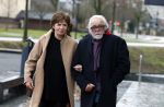 Hilversum 29 december 2022
Bij Beeld en Geluid op het mediapark  konden mensen afscheid nemen van Han Peekel . Martine v Os met haar man