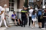 Amsterdam 26 augustus 2022
Politie na een ongeluk met een Fietskoerier in Amsterdam zuid