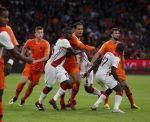 Amsterdam, 6 September 2018
Nederland-Peru, eindstand 2-1
Virgil v Dijk en Matthijs de Ligt