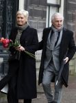 Amsterdam 13 december 2023
Uitvaart dienst Cilly Dartell in de Duif in Amsterdam. Huub Stapel met partner