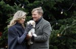 Den Haag 22 december 2023
Fotouurtje met Koning Willem Alexander Koningin Maxima Prinses Amalia Prinses Alexia Prinses Ariane en hun hondje Mambo bij Huis ten Bosch .