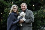 Den Haag 22 december 2023
Fotouurtje met Koning Willem Alexander Koningin Maxima Prinses Amalia Prinses Alexia Prinses Ariane en hun hondje Mambo bij Huis ten Bosch .