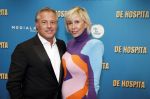 Amsterdam 4 december 2023
Premiere de hospita in het nieuwe delamar theater. Monique des Bouvrie met vriend Otto Klein