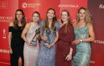 Utrecht 20 december 2023
Sportman / sportvrouw van jaar gala . Sportploeg van het jaar dee dames 400 meter met Femke Bol Lieke Klaver Eveline Saalberg Cathelijn Peeters en Lisanne de Witte