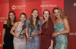 Utrecht 20 december 2023
Sportman / sportvrouw van jaar gala . Sportploeg van het jaar dee dames 400 meter met Femke Bol Lieke Klaver Eveline Saalberg Cathelijn Peeters en Lisanne de Witte