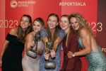 Utrecht 20 december 2023
Sportman / sportvrouw van jaar gala . Sportploeg van het jaar dee dames 400 meter met Femke Bol Lieke Klaver Eveline Saalberg Cathelijn Peeters en Lisanne de Witte