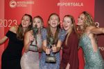 Utrecht 20 december 2023
Sportman / sportvrouw van jaar gala . Sportploeg van het jaar dee dames 400 meter met Femke Bol Lieke Klaver Eveline Saalberg Cathelijn Peeters en Lisanne de Witte