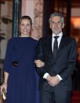Amsterdam 11 december 2024
Koningspaar Koning Willem Alexander Koningin Maxima  bij contraprestatie Portugese staatsbezoek, Dick Schoof en partner Loes Meurs