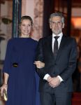 Amsterdam 11 december 2024
Koningspaar Koning Willem Alexander Koningin Maxima  bij contraprestatie Portugese staatsbezoek, Dick Schoof en partner Loes Meurs