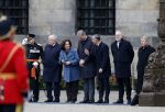 Amsterdam 10 december 2024
Staatsbezoek Portugal Koningin Maxima, president van Portugal Marcelo Rebelo de Sousaen  Koning Willem-Alexander bij paleis op de dam.  Femke Halsema Jan v Zanen Arthur v Dijk  Piet Hein Donner en Thom de Graaf