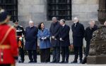 Amsterdam 10 december 2024
Staatsbezoek Portugal Koningin Maxima, president van Portugal Marcelo Rebelo de Sousaen  Koning Willem-Alexander bij paleis op de dam.  Femke Halsema Jan v Zanen Arthur v Dijk  Piet Hein Donner en Thom de Graaf