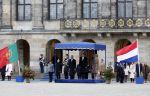 Amsterdam 10 december 2024
Staatsbezoek Portugal Koningin Maxima, president van Portugal Marcelo Rebelo de Sousaen  Koning Willem-Alexander bij paleis op de dam.