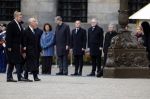 Amsterdam 10 december 2024
Staatsbezoek Portugal Koningin Maxima, president van Portugal Marcelo Rebelo de Sousaen  Koning Willem-Alexander bij paleis op de dam.