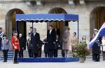 Amsterdam 10 december 2024
Staatsbezoek Portugal Koningin Maxima, president van Portugal Marcelo Rebelo de Sousaen  Koning Willem-Alexander bij paleis op de dam.