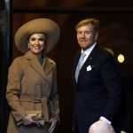 Amsterdam 10 december 2024
Staatsbezoek Portugal Koningin Maxima, president van Portugal Marcelo Rebelo de Sousaen  Koning Willem-Alexander bij paleis op de dam.