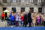 Amsterdam 10 december 2024
Staatsbezoek Portugal Koningin Maxima, president van Portugal Marcelo Rebelo de Sousaen  Koning Willem-Alexander bij paleis op de dam.
