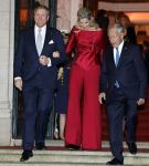 Amsterdam 11 december 2024
Koningspaar Koning Willem Alexander Koningin Maxima  bij contraprestatie Portugese staatsbezoek.