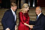 Amsterdam 11 december 2024
Koningspaar Koning Willem Alexander Koningin Maxima  bij contraprestatie Portugese staatsbezoek.