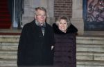Amsterdam 11 december 2024
Koningspaar Koning Willem Alexander Koningin Maxima  bij contraprestatie Portugese staatsbezoek, Piet Hein Donner met zijn vrouw