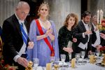 Amsterdam 10 december 2024
Staatsbezoek Portugal Koningin Maxima, president van Portugal Marcelo Rebelo de Sousaen  Koning Willem-Alexander bij paleis op de dam. Ook prinses Amalia is aanwezig bij het staatsbanket.