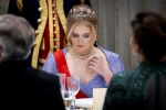 Amsterdam 10 december 2024
Staatsbezoek Portugal Koningin Maxima, president van Portugal Marcelo Rebelo de Sousaen  Koning Willem-Alexander bij paleis op de dam. Ook prinses Amalia is aanwezig bij het staatsbanket.