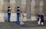 Amsterdam 10 december 2024
Staatsbezoek Portugal Koningin Maxima, president van Portugal Marcelo Rebelo de Sousaen  Koning Willem-Alexander bij paleis op de dam.. Romy Monteiro is uitgenodigd voor het diner